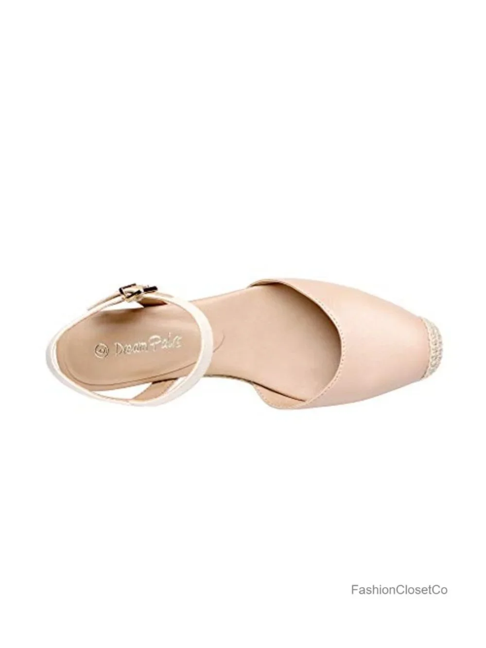 Closed Toe Espadrilles Wedge Sandals with Adjustable Ankle Strap